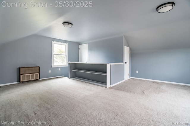 2029 Hubbell St, Dearborn, MI 48128 - bonus room featuring vaulted ceiling, carpet flooring, and baseboards