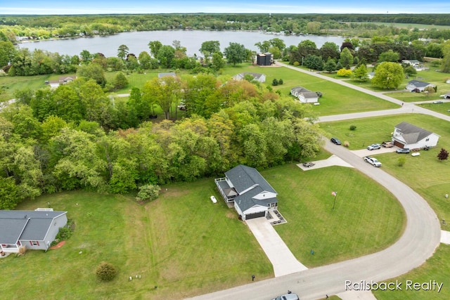 184 Dana Ln, Sand Lake, MI 49343 - aerial view of a nearby body of water