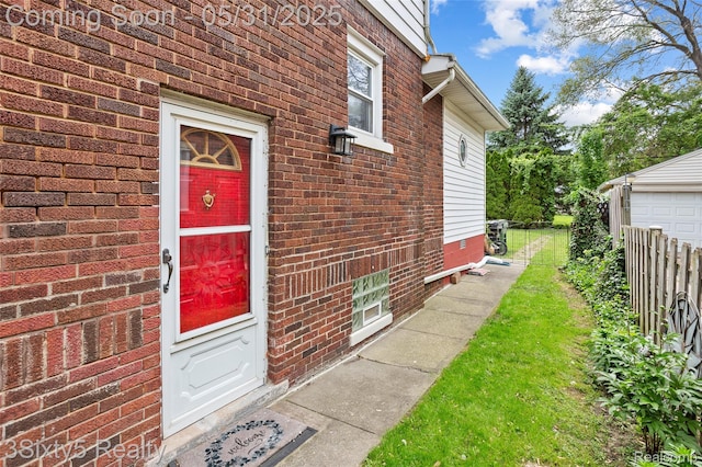 6568 Balfour Ave, Allen Park, MI 48101 - view of exterior entry featuring brick siding