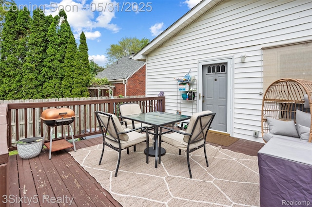 6568 Balfour Ave, Allen Park, MI 48101 - deck featuring outdoor dining space and area for grilling