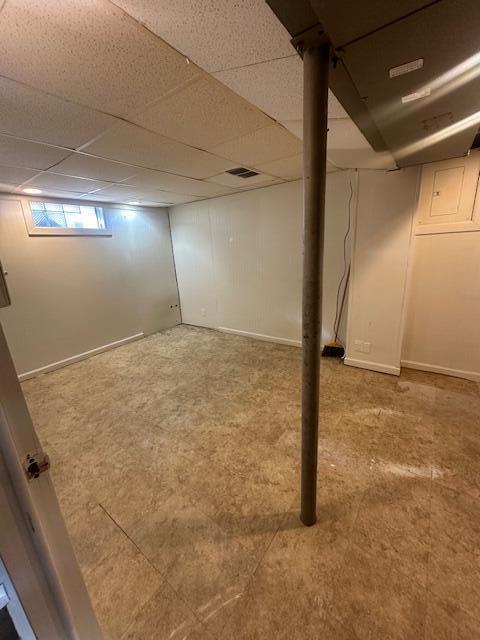 1858 Leblanc St, Lincoln Park, MI 48146 - basement with a drop ceiling