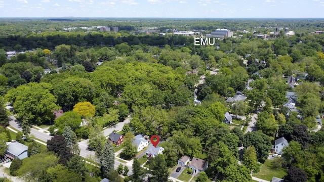 172 N Mansfield St, Ypsilanti, MI 48197 - aerial view of property and surrounding area featuring a forest