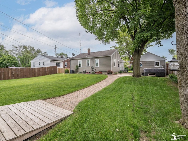619 Parkwood Ave, Monroe, MI 48162 - view of yard featuring a hot tub and cooling unit