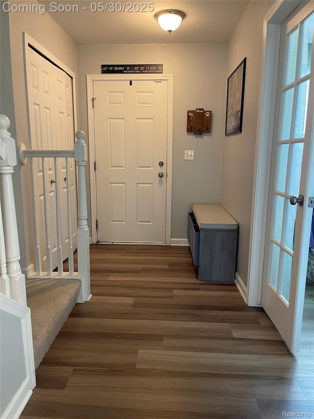 33500 Birchlawn, Westland, MI 48185 - entryway with dark wood-style flooring and baseboards