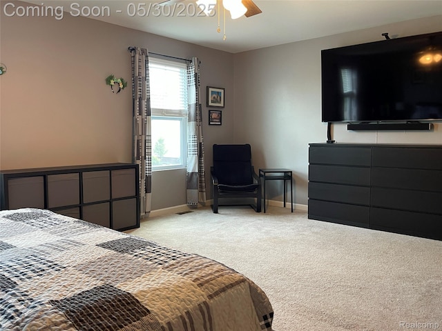 33500 Birchlawn, Westland, MI 48185 - bedroom featuring light carpet, baseboards, and ceiling fan