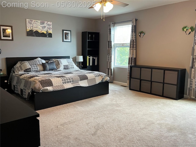 33500 Birchlawn, Westland, MI 48185 - bedroom with light carpet, baseboards, and ceiling fan