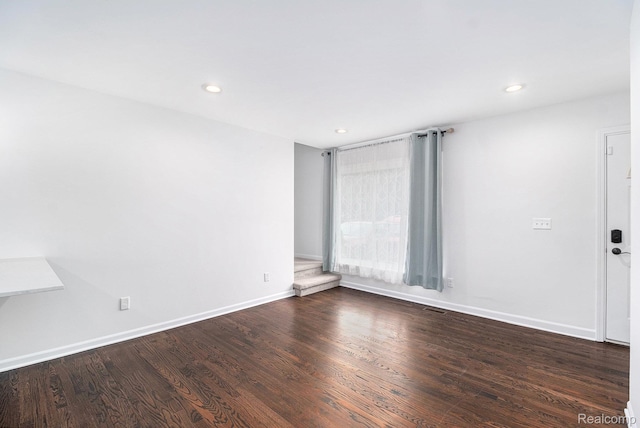 1508 Gardenia Ave, Royal Oak, MI 48067 - spare room with recessed lighting, wood finished floors, and baseboards