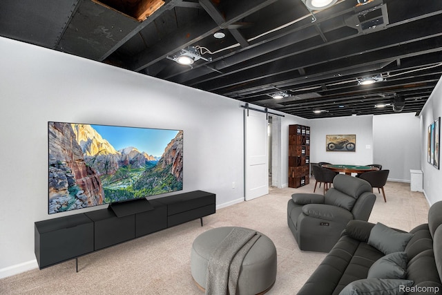 1508 Gardenia Ave, Royal Oak, MI 48067 - carpeted living room with baseboards and billiards table