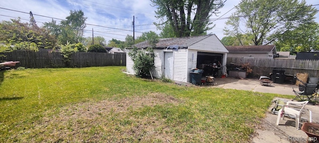 35519 Hazelwood St, Westland, MI 48186 - view of yard with a patio and a garage