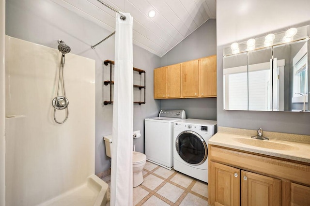 4530 Douglas Ter, Coloma, MI 49038 - laundry room with inlaid floor details, washer and dryer, and recessed lighting