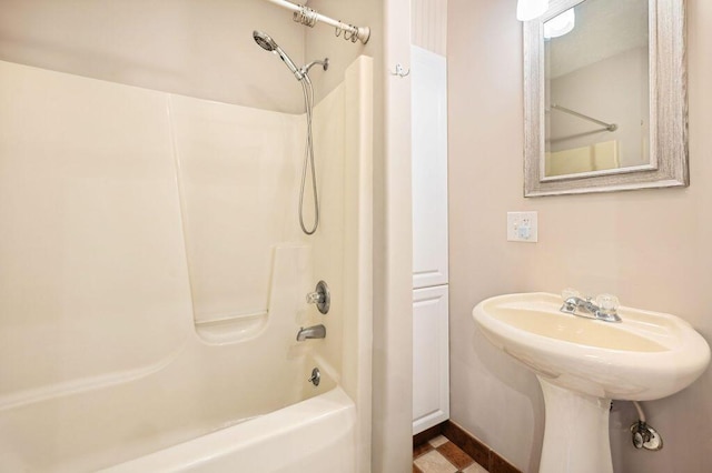 4530 Douglas Ter, Coloma, MI 49038 - full bathroom featuring shower / bathtub combination and baseboards