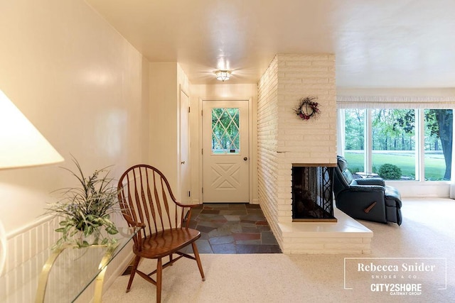 9409 Whitneyville Ave SE, Alto, MI 49302 - foyer featuring carpet flooring