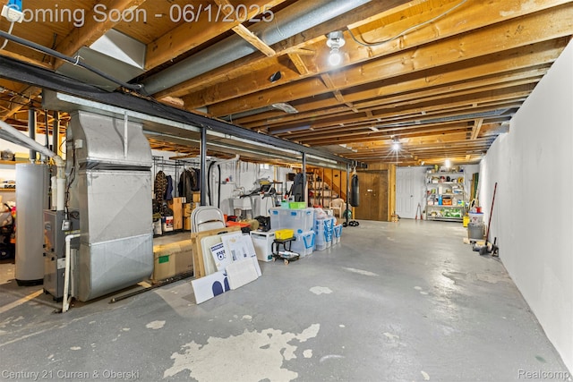 5908 Gilman St, Garden City, MI 48135 - unfinished basement with heating unit and water heater