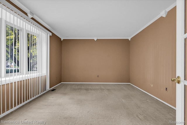 3455 Harmony Dr, Troy, MI 48083 - unfurnished room with ornamental molding and carpet floors
