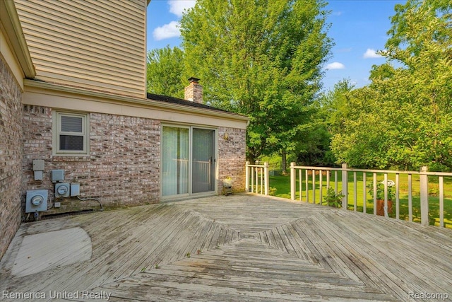 3455 Harmony Dr, Troy, MI 48083 - wooden deck featuring a yard