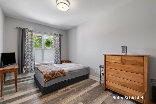 334 Terrace Point Cir Unit 33, Muskegon, MI 49440 - bedroom featuring wood finished floors and baseboards