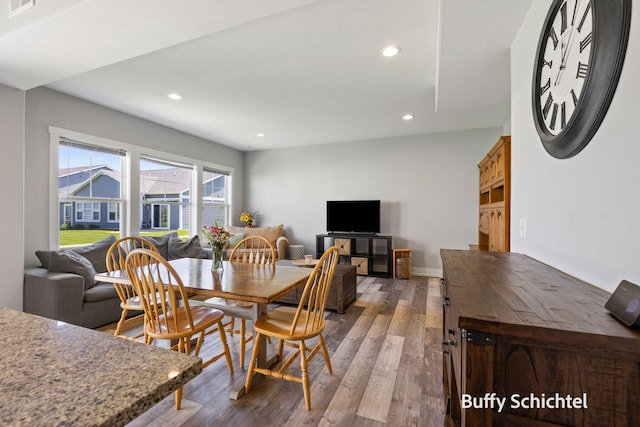 334 Terrace Point Cir Unit 33, Muskegon, MI 49440 - dining area featuring wood finished floors and recessed lighting