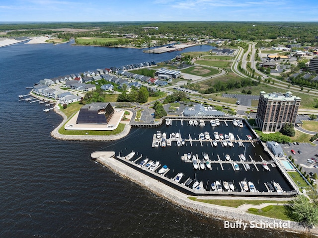 334 Terrace Point Cir Unit 33, Muskegon, MI 49440 - bird's eye view of a nearby body of water and a marina