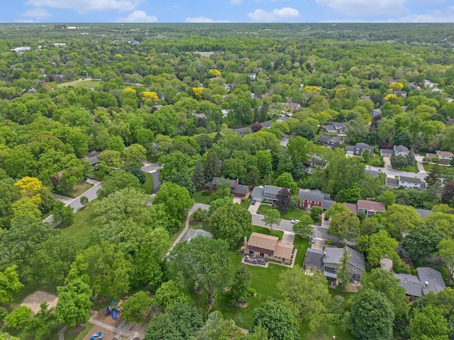 3509 Sulgrave Pl, Ann Arbor, MI 48105 - aerial perspective of suburban area with a heavily wooded area