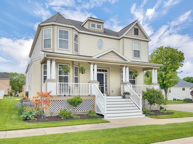 4315 Astoria Ave SE, Grand Rapids, MI 49512 - victorian house with a porch and a front lawn