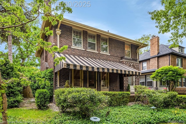 1377 Bishop Rd, Grosse Pointe Park, MI 48230 - back of property with brick siding