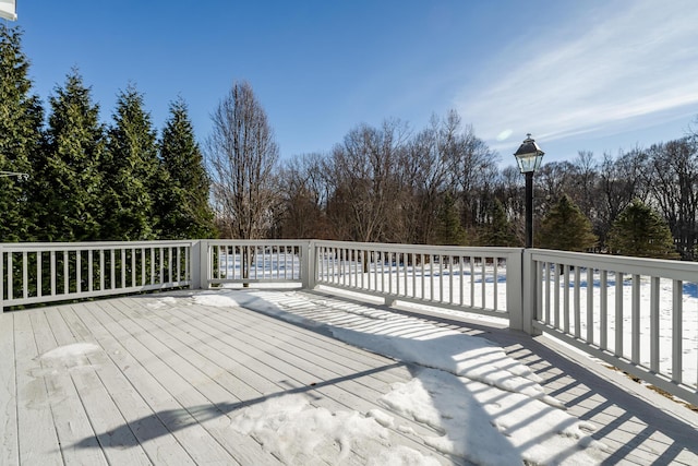 2184 Winters Way, Saint Joseph, MI 49085 - wooden deck with view of wooded area and a covered pool