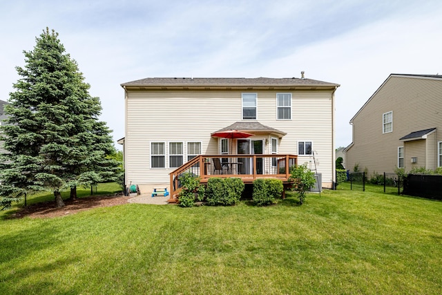 1743 Savannah Ln, Ypsilanti, MI 48198 - back of property with a wooden deck
