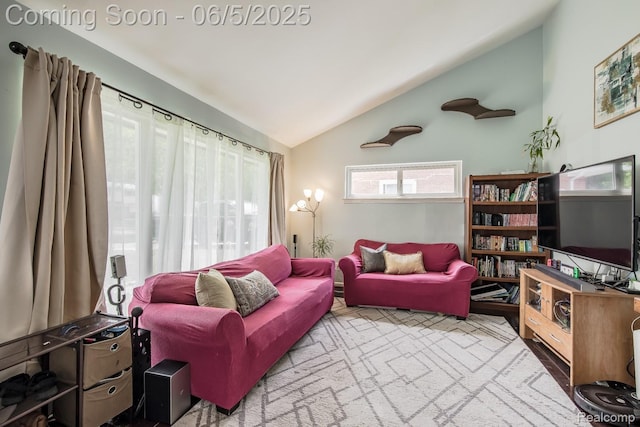 36335 Weideman St, Clinton Township, MI 48035 - living area featuring vaulted ceiling