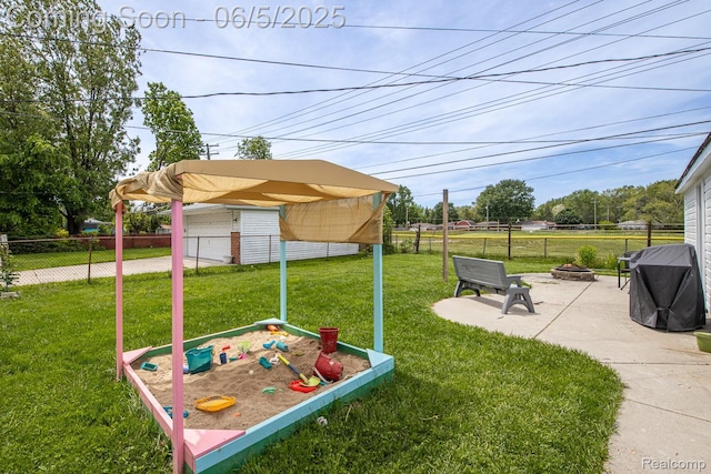 36335 Weideman St, Clinton Township, MI 48035 - view of yard featuring an outdoor fire pit and a patio