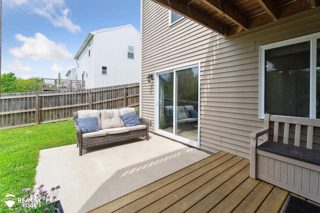 9416 Sunrise Ln, Davison, MI 48423 - wooden deck with a patio area