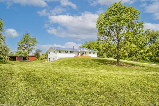 2680 N Lake George Rd, Metamora, MI 48455 - view of front of home featuring a front lawn