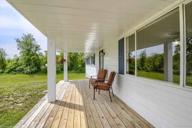 2680 N Lake George Rd, Metamora, MI 48455 - wooden porch with a lawn