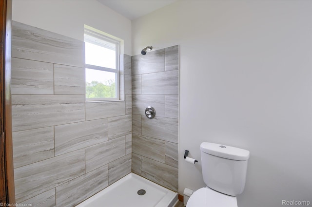 2680 N Lake George Rd, Metamora, MI 48455 - bathroom featuring a tile shower and toilet