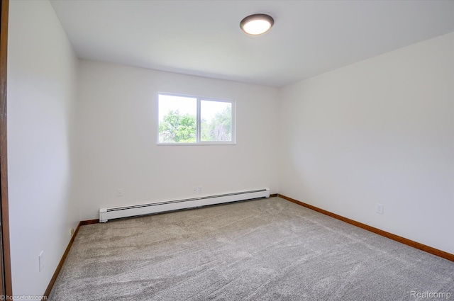 2680 N Lake George Rd, Metamora, MI 48455 - unfurnished room with a baseboard heating unit, carpet, and baseboards