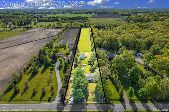 3889 Wadhams Rd, Clyde, MI 48049 - aerial overview of property's location featuring property boundaries highlighted