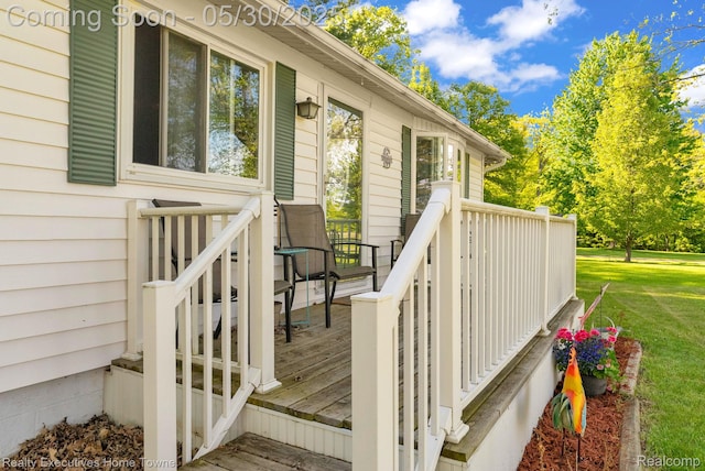 3889 Wadhams Rd, Clyde, MI 48049 - wooden terrace with a lawn