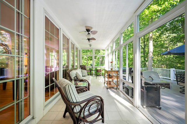 1796 Stockbridge Path, Saint Joseph, MI 49085 - sunroom / solarium featuring a ceiling fan