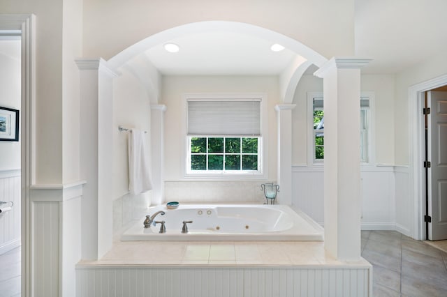 1796 Stockbridge Path, Saint Joseph, MI 49085 - bathroom featuring a whirlpool tub and tile patterned flooring