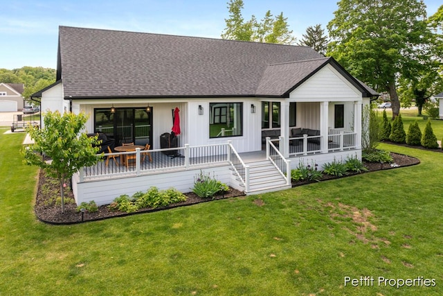 1509 Ponstein Dr, Hudsonville, MI 49426 - view of front of home with roof with shingles, a front lawn, and board and batten siding