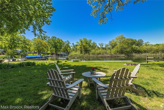 6863 Brightwood Ct, Waterford, MI 48327 - view of property's community featuring a water view and a yard