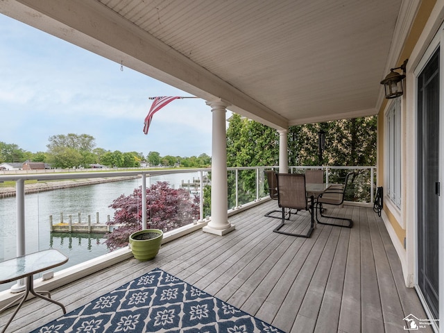 3159 Janea Rue Blvd, Monroe, MI 48162 - wooden deck featuring a water view