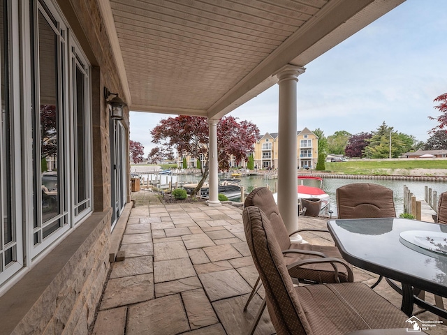 3159 Janea Rue Blvd, Monroe, MI 48162 - view of patio / terrace with a water view and outdoor dining area
