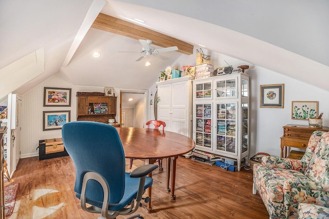 6180 Murray Rd Unit 301, Whitehall, MI 49461 - dining space with wood finished floors and ceiling fan