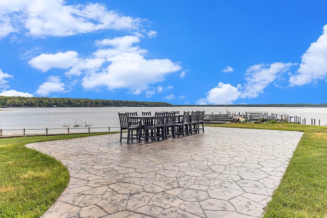 6180 Murray Rd Unit 301, Whitehall, MI 49461 - view of home's community with a water view and a patio area