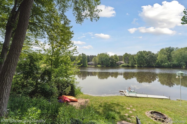 9120 Pineview Lake Dr, Linden, MI 48451 - water view with a dock
