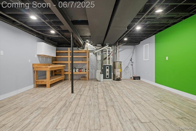 5602 Adderstone Dr, Clarkston, MI 48346 - finished basement with water heater, wood finished floors, and baseboards