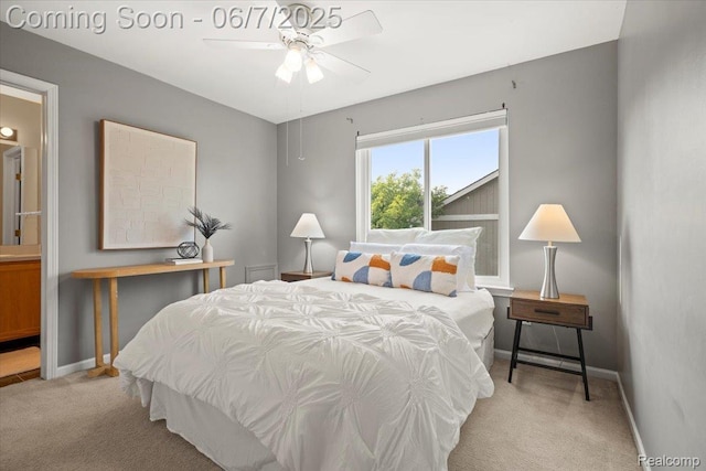 5602 Adderstone Dr, Clarkston, MI 48346 - bedroom featuring carpet floors, baseboards, and ceiling fan