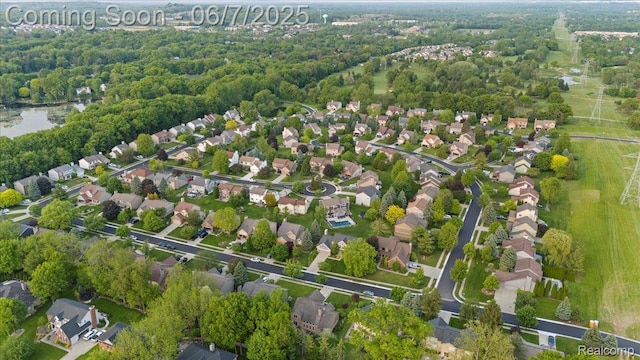 5602 Adderstone Dr, Clarkston, MI 48346 - aerial overview of property's location with nearby suburban area