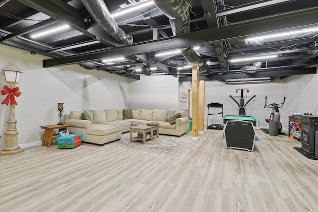 5885 Lammers Rd, Hastings, MI 49058 - finished basement with wood finished floors and baseboards