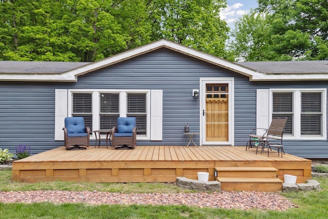 5885 Lammers Rd, Hastings, MI 49058 - back of property featuring a deck